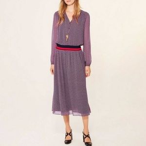 Tory Burch Velma Silk Dress with Banded Waistband,
